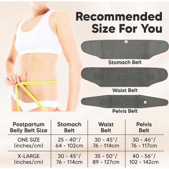 Revive 3-in-1 Postpartum Recovery Support Belt, Mystic Gray, One Size - Belts - 5
