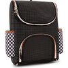 Student Backpack, Checkered Black - Backpacks - 4