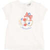 Ocean Theme Logo T-Shirt, Cream - Tees - 1 - thumbnail