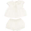 Lace Butterfly Ruffle Outfit, White - Mixed Apparel Set - 1 - thumbnail