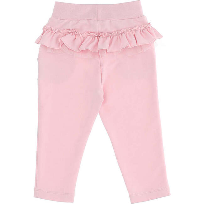 Ruffle Hem Sweatpants, Pink - Sweatpants - 2