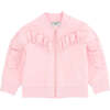 Ruffle Hem Cardigan, Pink - Cardigans - 1 - thumbnail