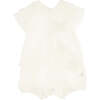 Lace Ruffle Shortie Bodysuit, Cream - Bodysuits - 1 - thumbnail
