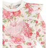 Rose Print Sweater Dress, Cream - Dresses - 3 - thumbnail