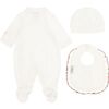 Ocean Graphic Bodysuit Set, White - Mixed Apparel Set - 3