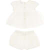 Lace Butterfly Ruffle Outfit, White - Mixed Apparel Set - 3 - thumbnail