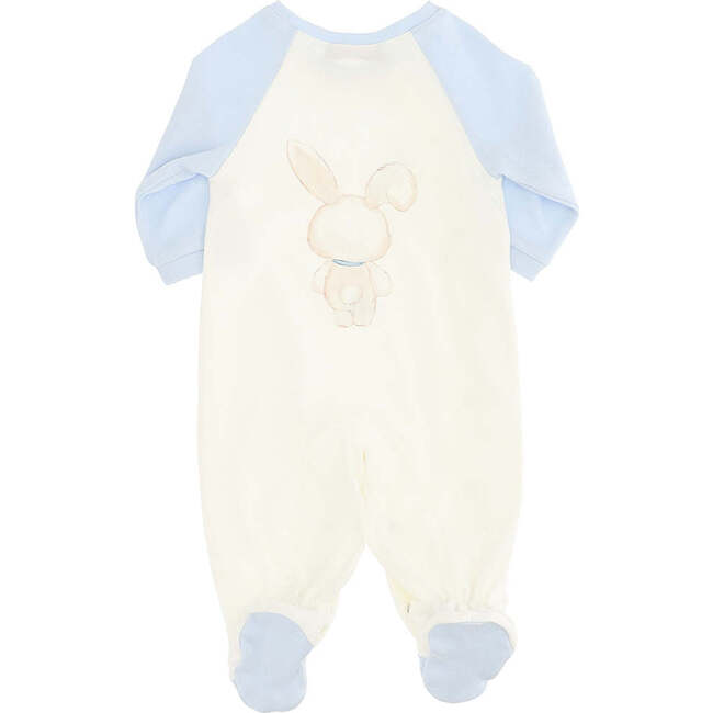 Trim Bunny Graphic Bodysuit, Blue - Bodysuits - 3
