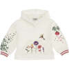 Floral Graphic Hoodie, White - Sweatshirts - 1 - thumbnail