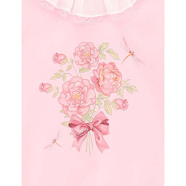 Floral Ruffle Bodysuit, Pink