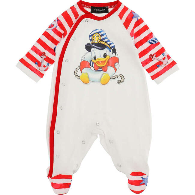 Donald Duck Graphic Bodysuit, Red - Bodysuits - 1