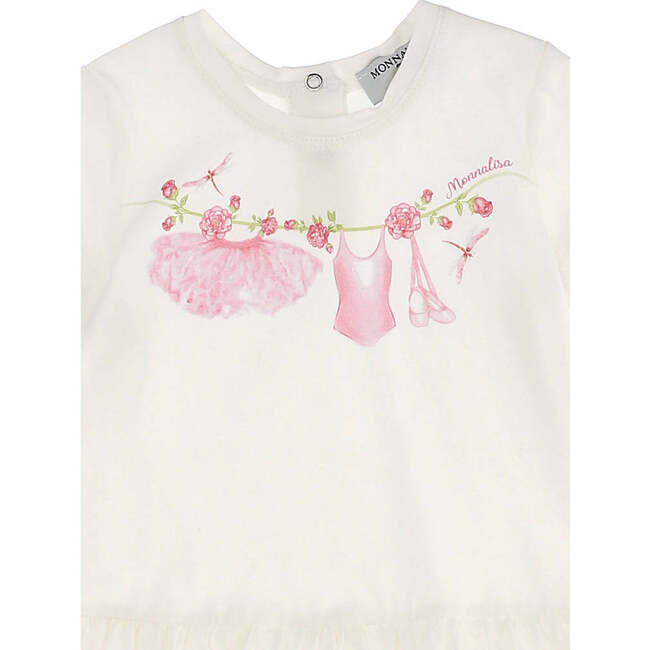 Floral Ballerina Maxi T-Shirt, Cream