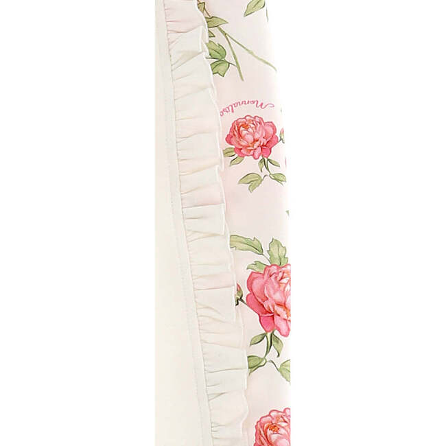 Floral Rose Print Sweatpants, Cream - Sweatpants - 3