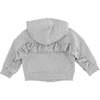 Floral Embroidered Hoodie, Gray - Sweatshirts - 3 - thumbnail