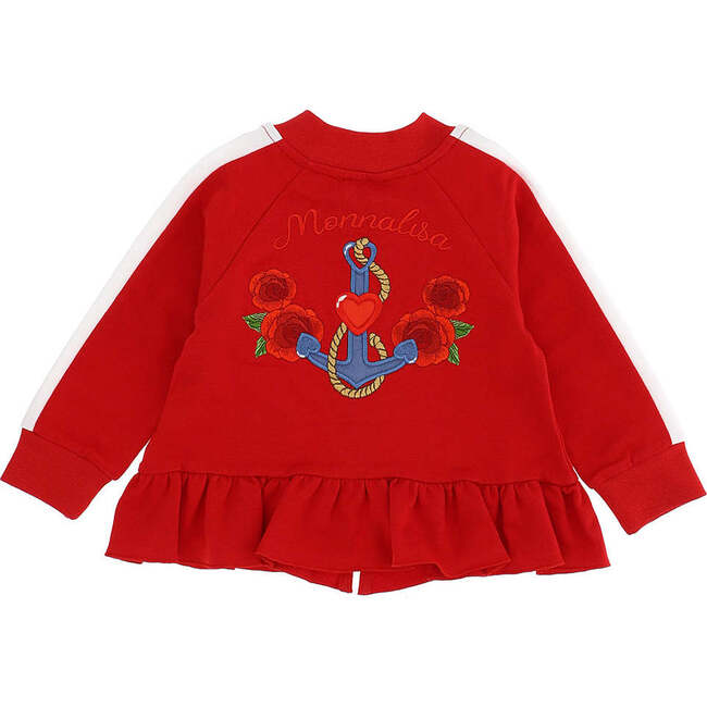 Embroidered Anchor Sweater, Red