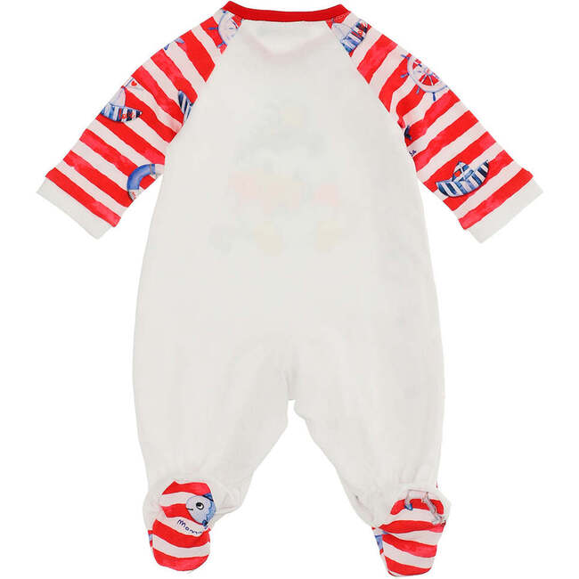 Donald Duck Graphic Bodysuit, Red - Bodysuits - 3