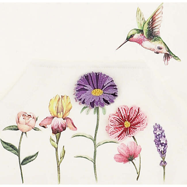Floral Graphic Hoodie, White - Sweatshirts - 3