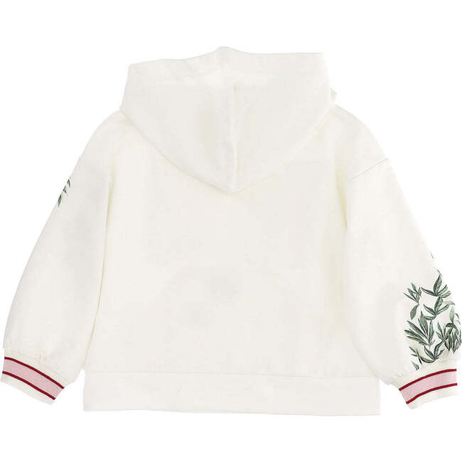 Floral Graphic Hoodie, White - Sweatshirts - 4
