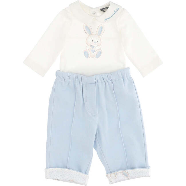 Bunny Graphic Bodysuit Outfit, White