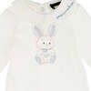 Bunny Graphic Bodysuit Outfit, White - Mixed Apparel Set - 2 - thumbnail