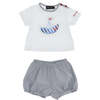 Boat Graphic Outfit, Gray - Mixed Apparel Set - 2