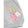 Embroidered Rose Shorts, Gray - Shorts - 2