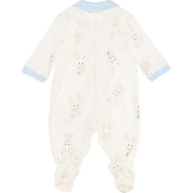Bunny Graphic Collar Bodysuit, White - Bodysuits - 3