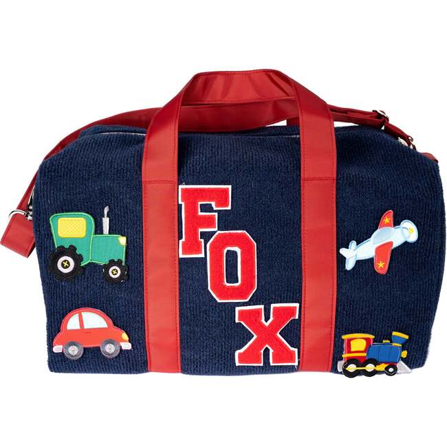 Hook & Loop Sleepover Bag, Navy/Red - Bags - 1