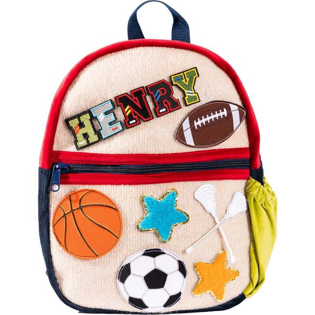 Hook & Loop Kid's Backpack, Beach/Red - Backpacks - 2