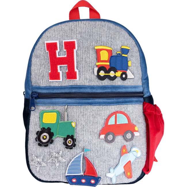 Hook & Loop Kid's Backpack, Grey/Blue