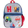 Hook & Loop Kid's Backpack, Grey/Blue - Backpacks - 2