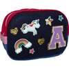 Hook & Loop Accessory Pouch, Navy/Magenta - Bags - 1 - thumbnail