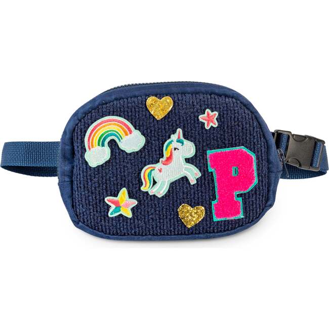 Hook & Loop Belt Bag, Navy - Bags - 1