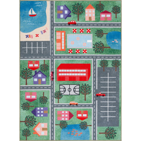 Playhouse Rug Kids Playhouse Avalon Rug, Green - Safavieh Activity Rugs | Maisonette