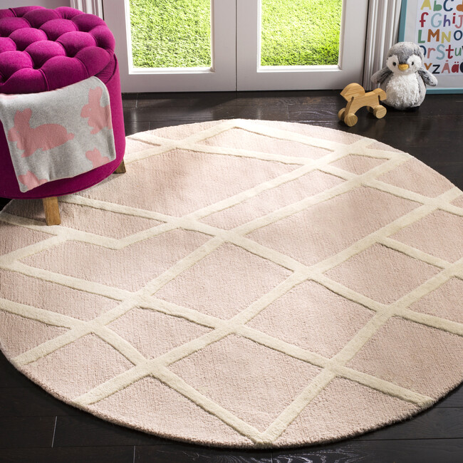 Kids Whitney Rug, Pink - Rugs - 3