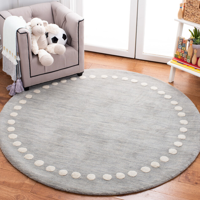 Kids Parker Rug, Grey - Rugs - 3