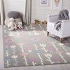 Kids Flora Rug, Grey - Rugs - 2