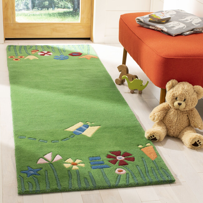 Kids Meadow Rug, Green - Rugs - 5