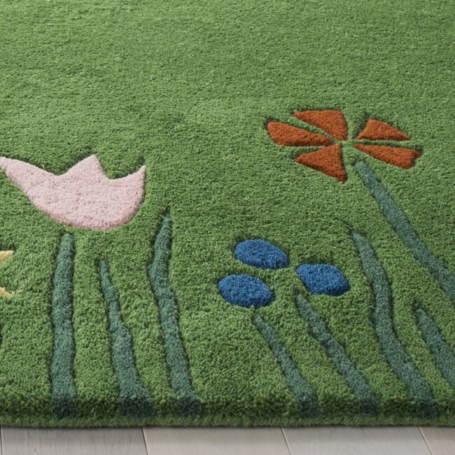 Kids Meadow Rug, Green - Rugs - 6