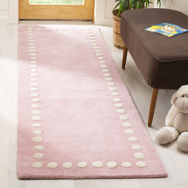 Kids Parker Rug, Pink - Rugs - 4