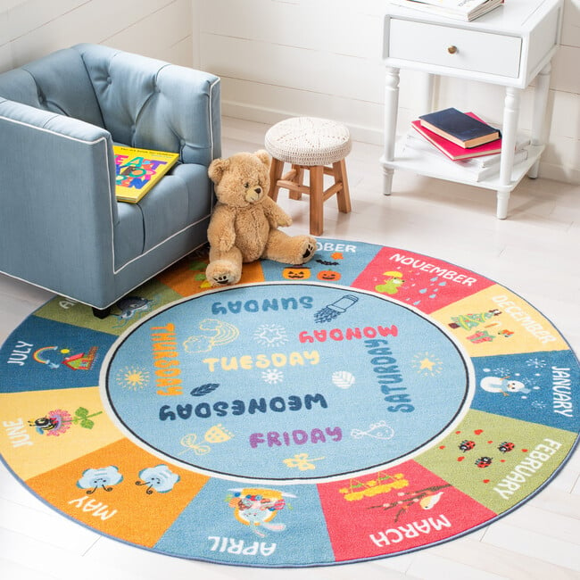 Kids Playhouse Holly Rug, Blue - Rugs - 5