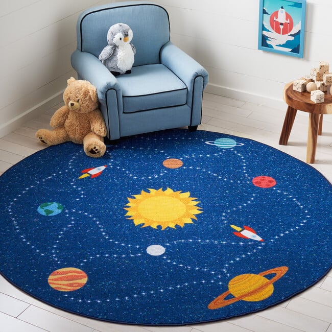 Kids Playhouse Tripp Rug, Navy - Rugs - 4