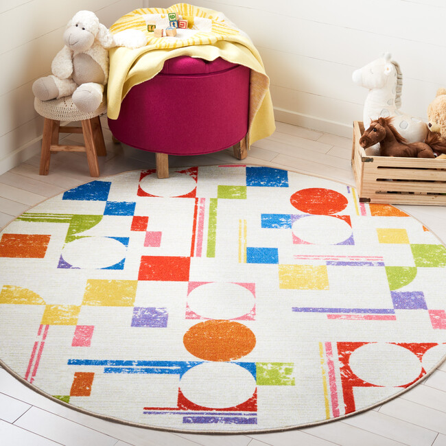 Kids Playhouse Bert Rug, Red - Rugs - 5