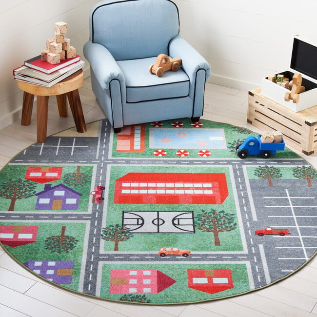 Kids Playhouse Avalon Rug, Green - Rugs - 5