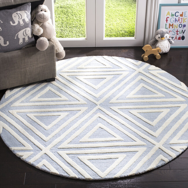 Kids Frankie Rug, Blue - Rugs - 3