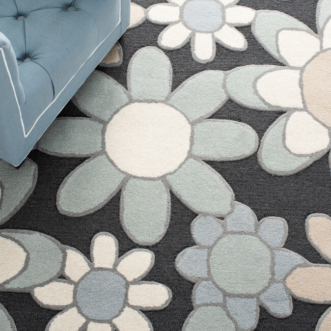 Kids Adriana Rug, Grey - Rugs - 3