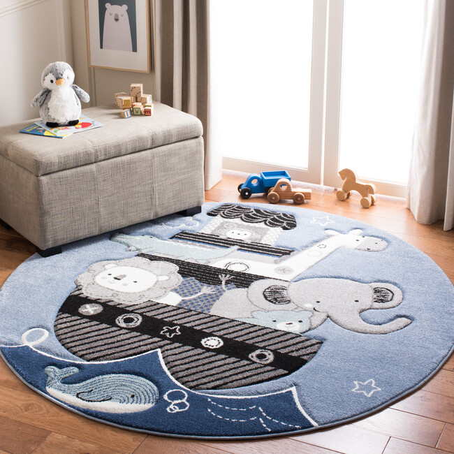 Carousel Kids Noah Rug, Blue - Rugs - 3