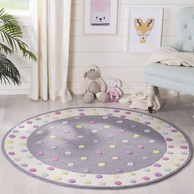 Kids Heidi Rug, Grey - Rugs - 3