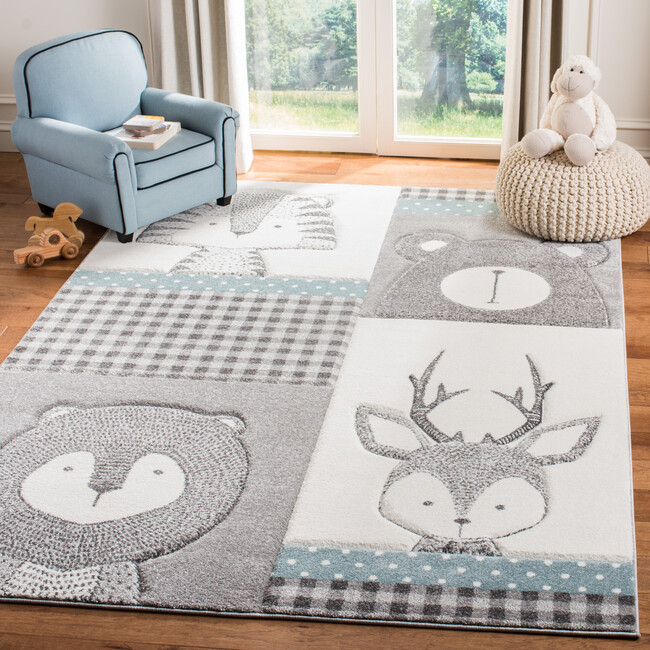 Carousel Kids Leo Rug, Grey - Rugs - 2