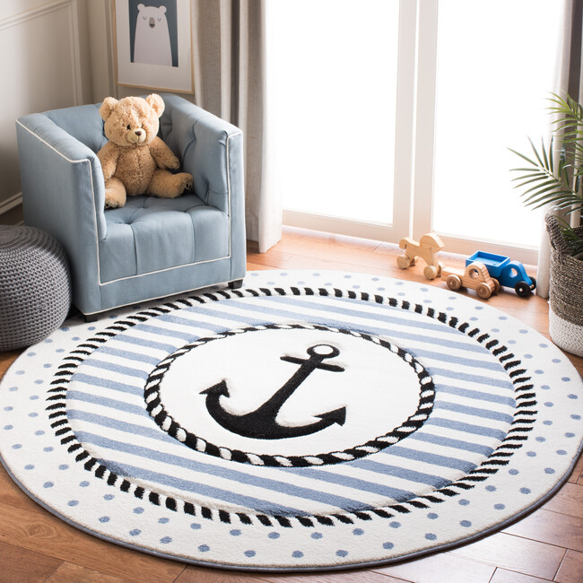 Carousel Kids Sailor Rug, Navy - Rugs - 4