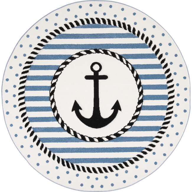 Carousel Kids Sailor Rug, Navy - Rugs - 5